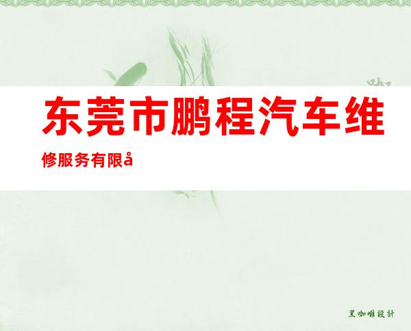 东莞市鹏程汽车维修服务有限公司